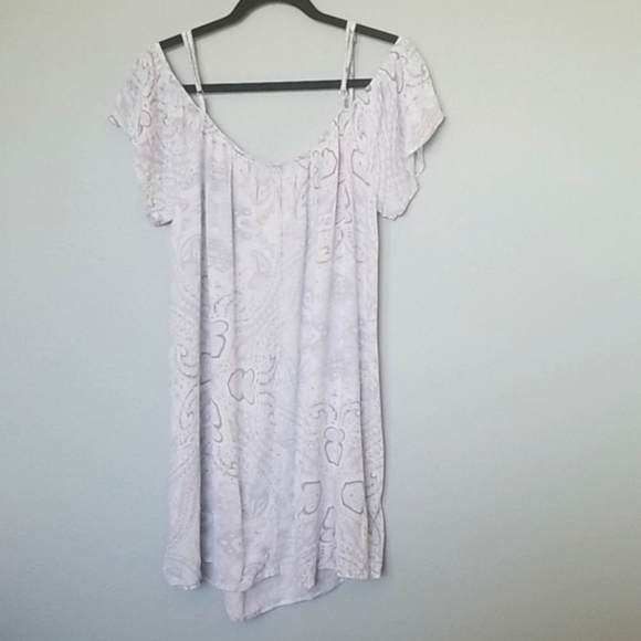 Lovesick Gauze Summer Soft Girl paisley cold shoulder tunic top size 2X - Picture 7 of 7